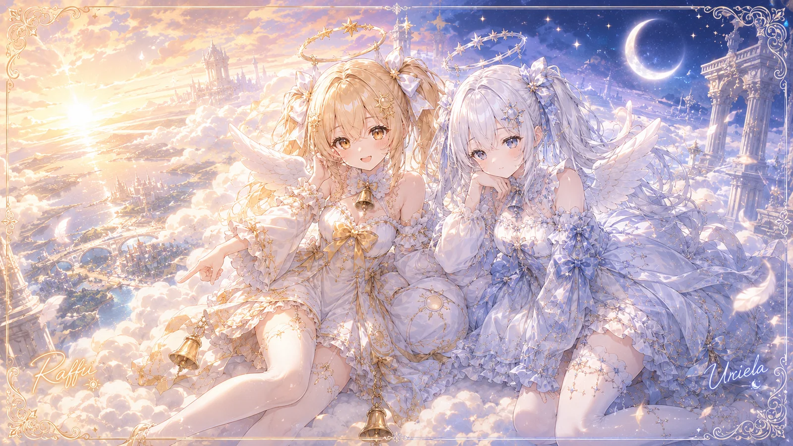 朝と夜の間に佇むラフィとウリエラ