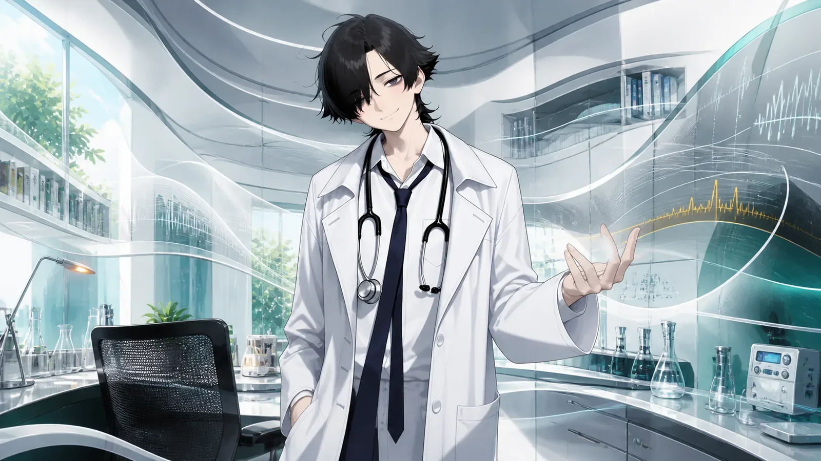 Shion in a translucent acoustic laboratory